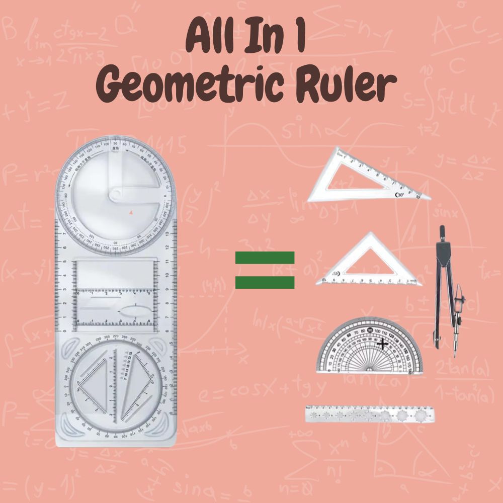 Multipurpose Geometric Ruler (Buy 1 Get 1 Free)