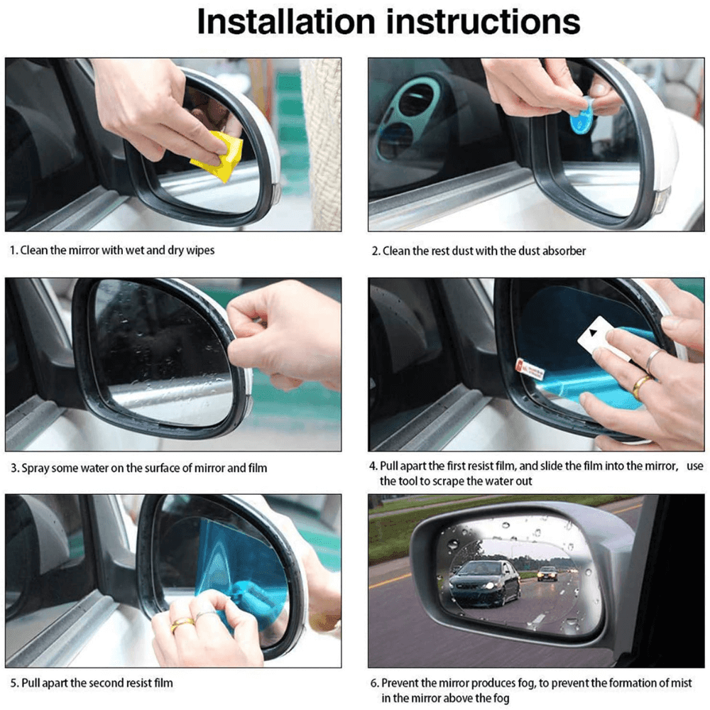 Waterproof rear store view mirror