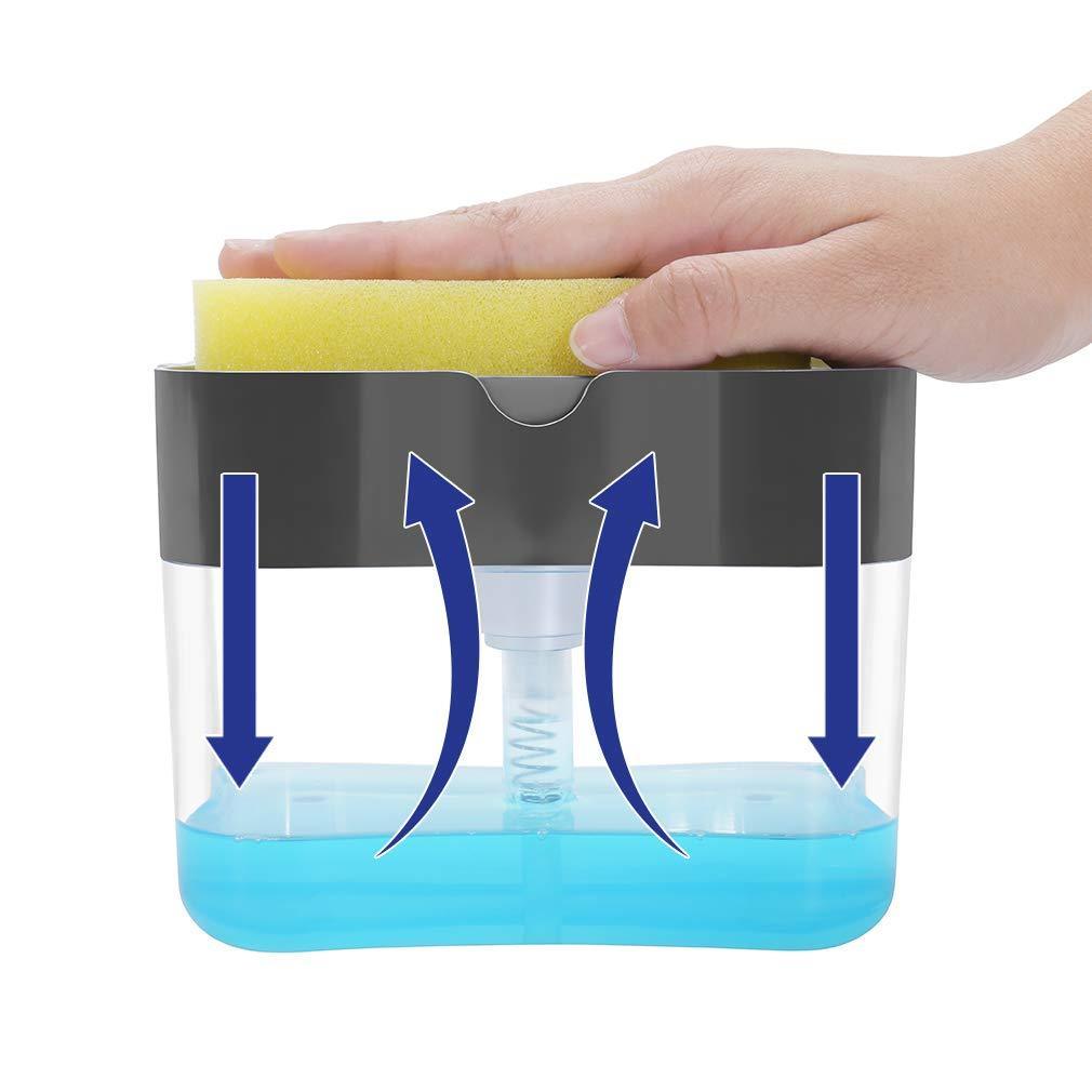 Dishwash Soap Dispenser With Free Sponge - GadgetsCay