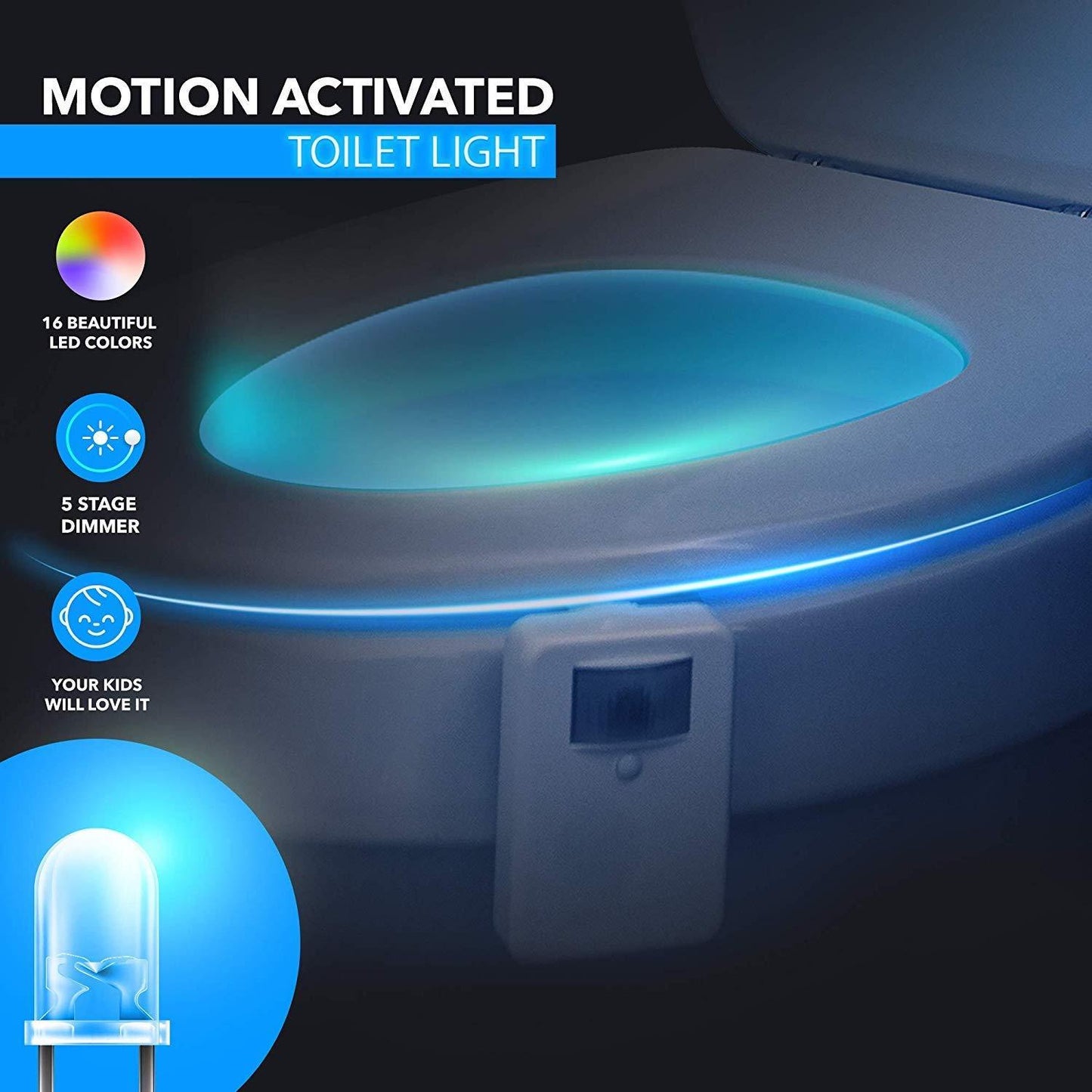 Magic Motion Sensor Toilet Light - GadgetsCay