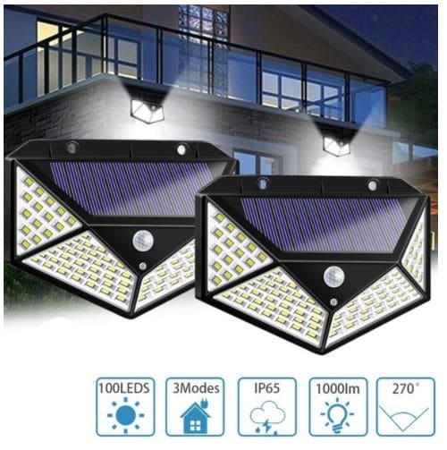 Solar 100 LED Sensor Night Light - GadgetsCay