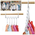 Space Saving 5 Hook Flexible Hanger (Pack Of 8 Hangers) - GadgetsCay