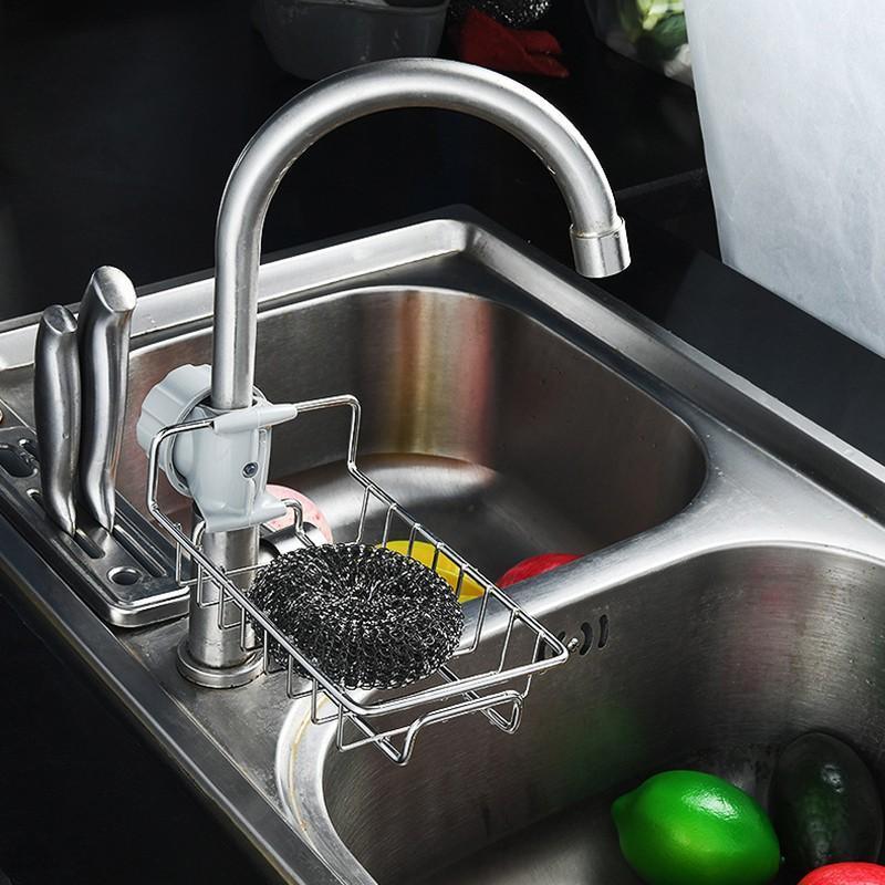 Stainless Steel Faucet Hanging Shelf - GadgetsCay